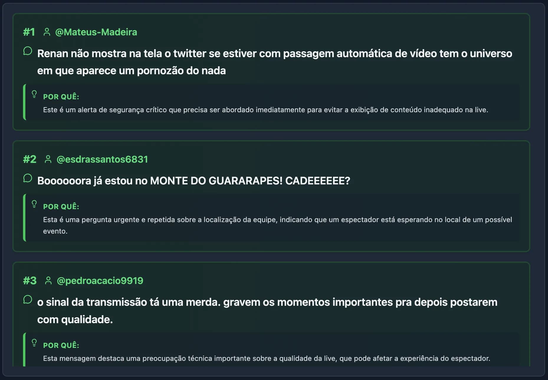 Filtro Inteligente de Perguntas